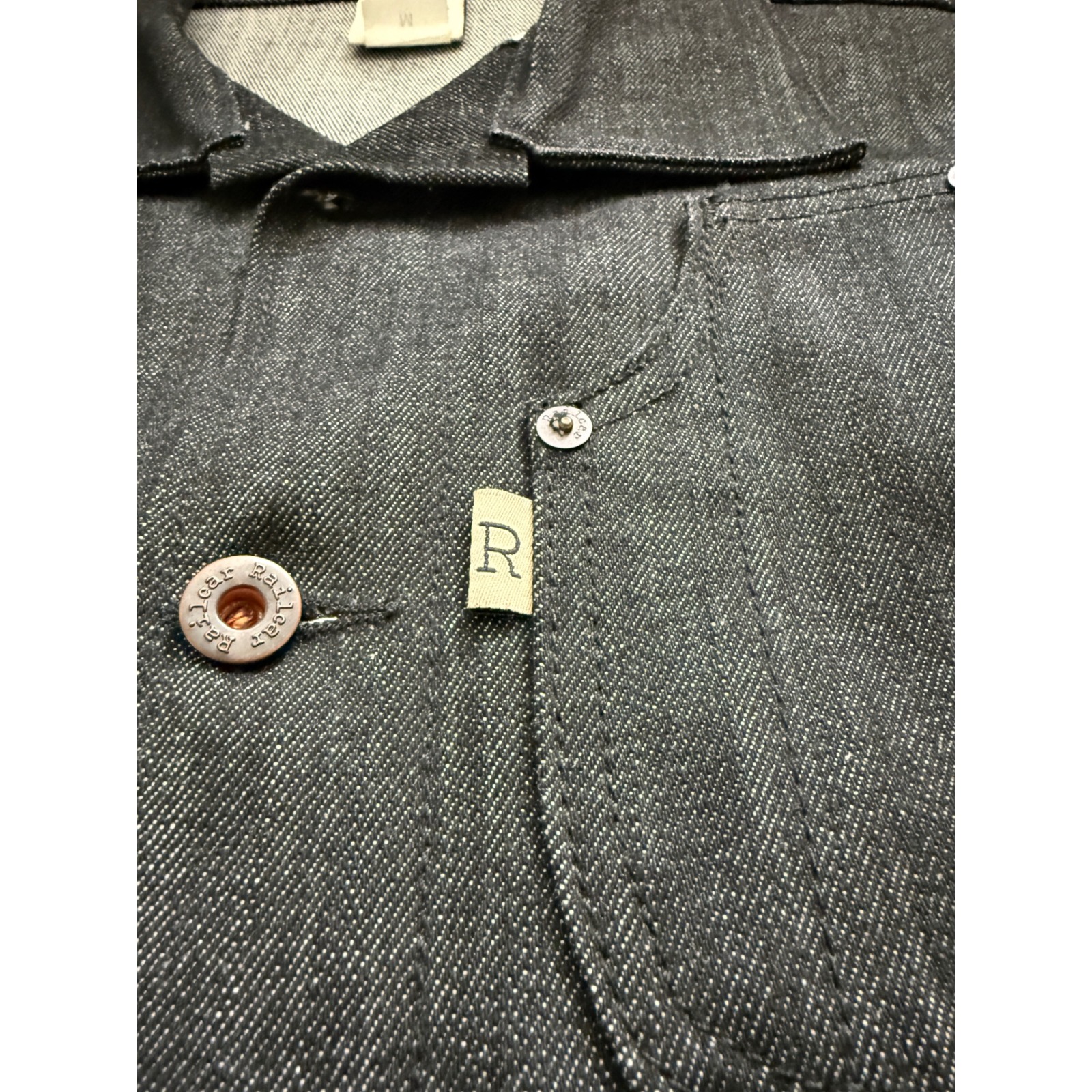Railcar Fine Goods Deuce Jacket Mens M Indigo Raw Denim Chore Coat Made In Usa — image 2 of 8